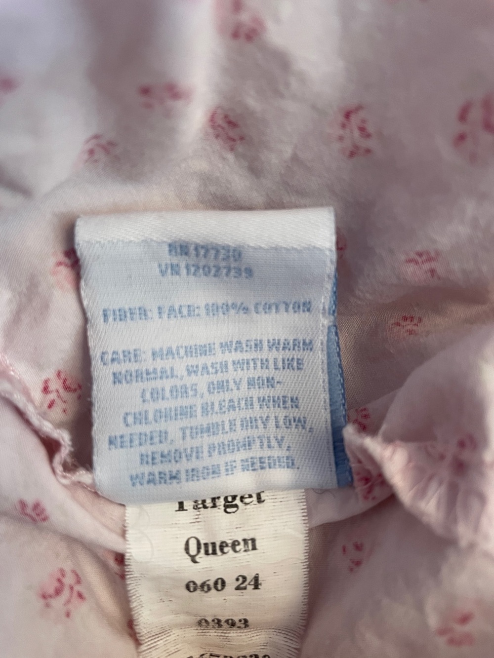 Shabby Chic Mini Roses Queen Sheet set - Picture 6 of 7